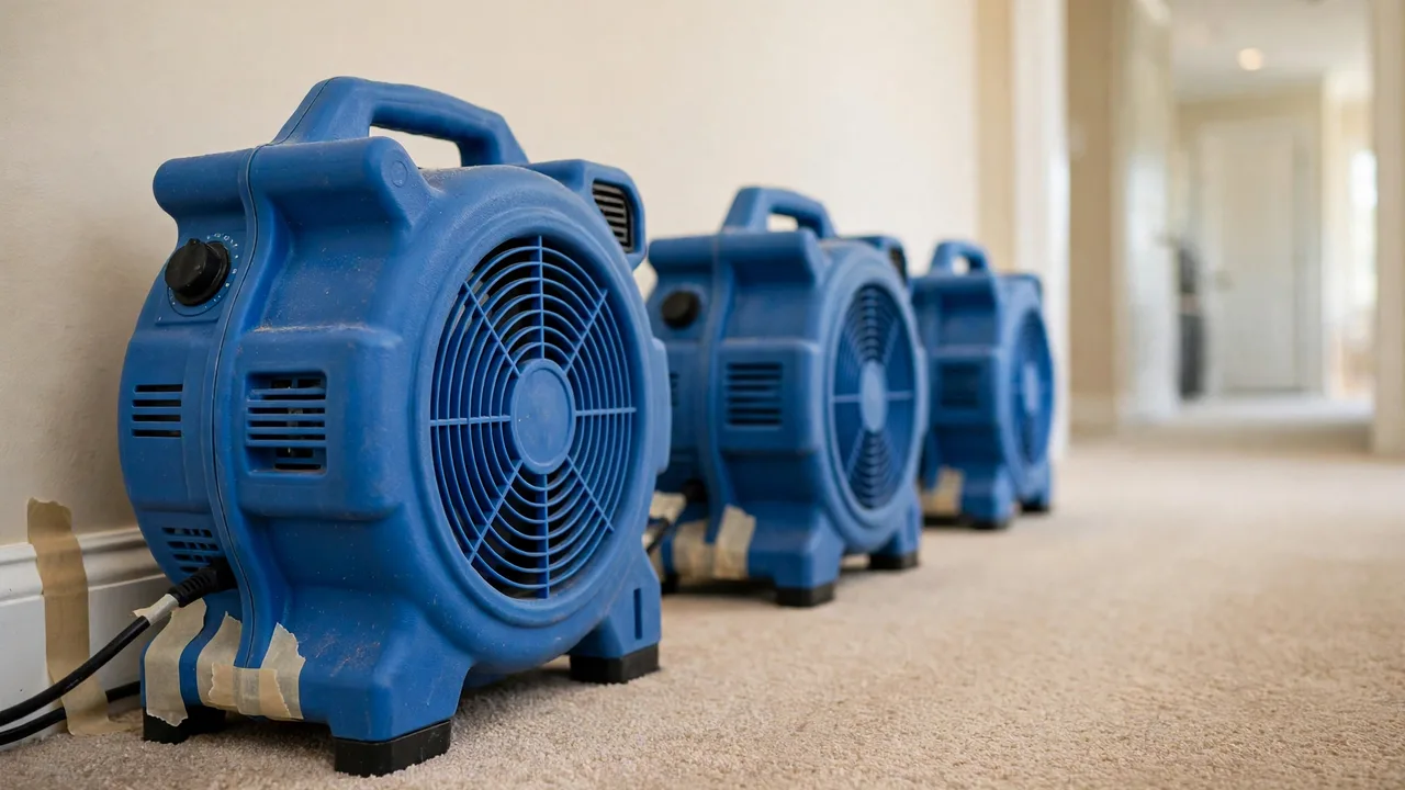 Water damage restoration in Apex, NC - moisture meter inspection of a water-damaged wall