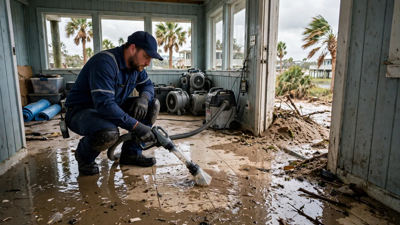 Water damage restoration in Biloxi, MS