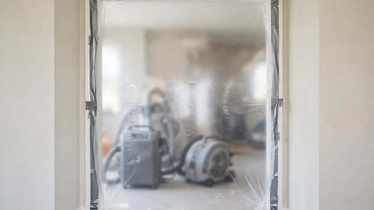 Water damage restoration in Collierville, TN - structural drying equipment set up in a home