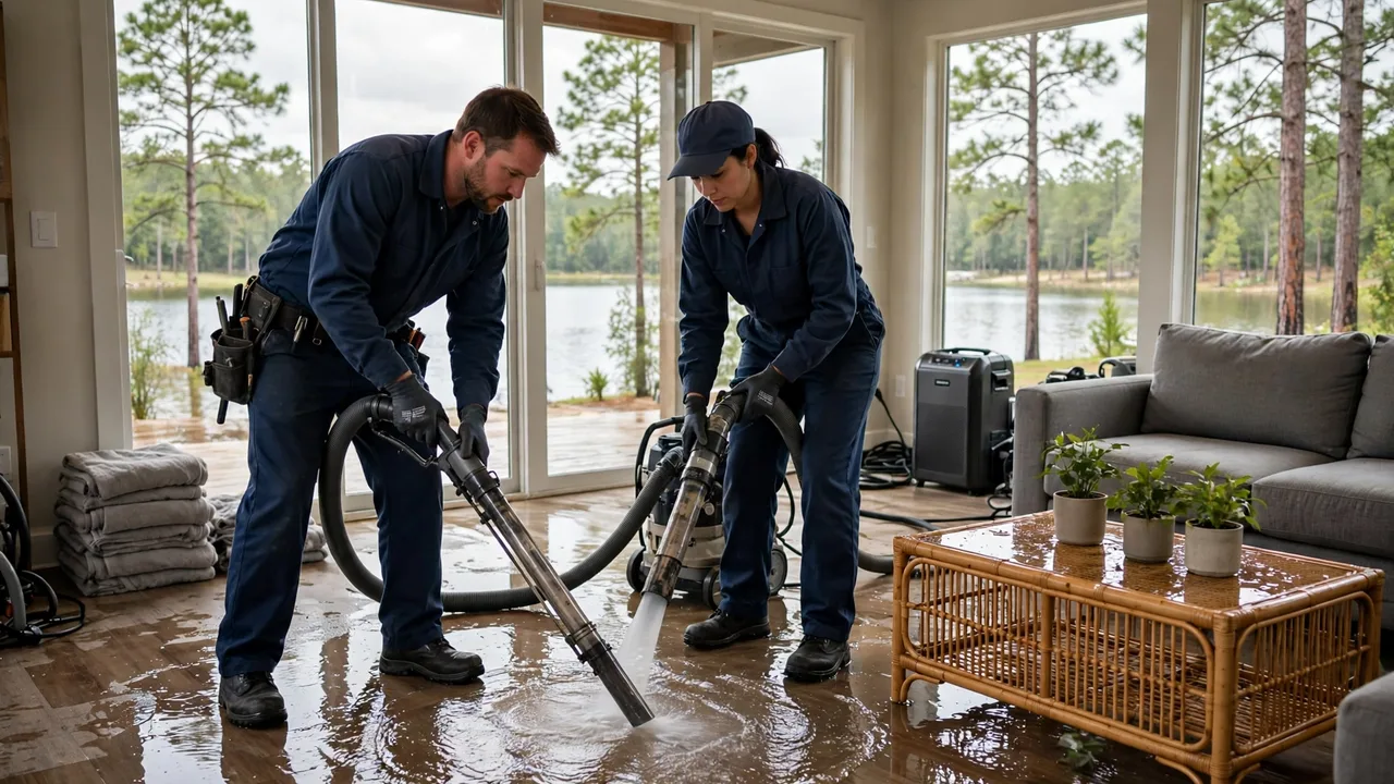 Water damage restoration in Conroe, TX
