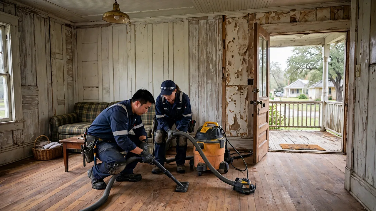 Water damage restoration in Denton, TX