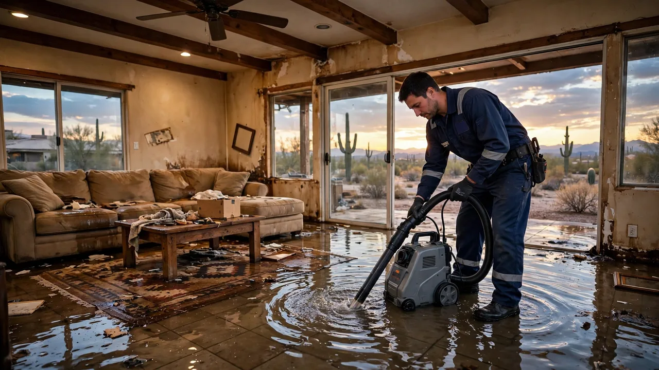 Water damage restoration in Glendale, AZ