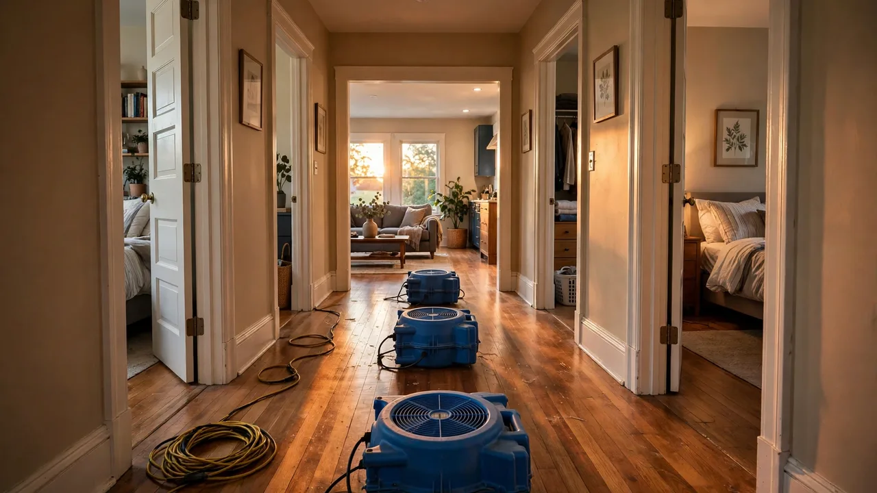 Water damage restoration in Hendersonville, TN - emergency water extraction in progress