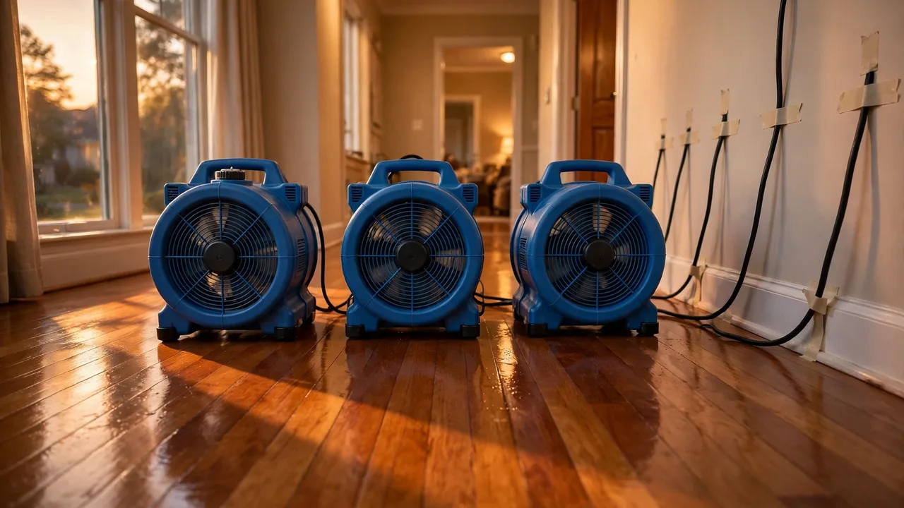 Water damage restoration in Kenner, LA - emergency water extraction in progress
