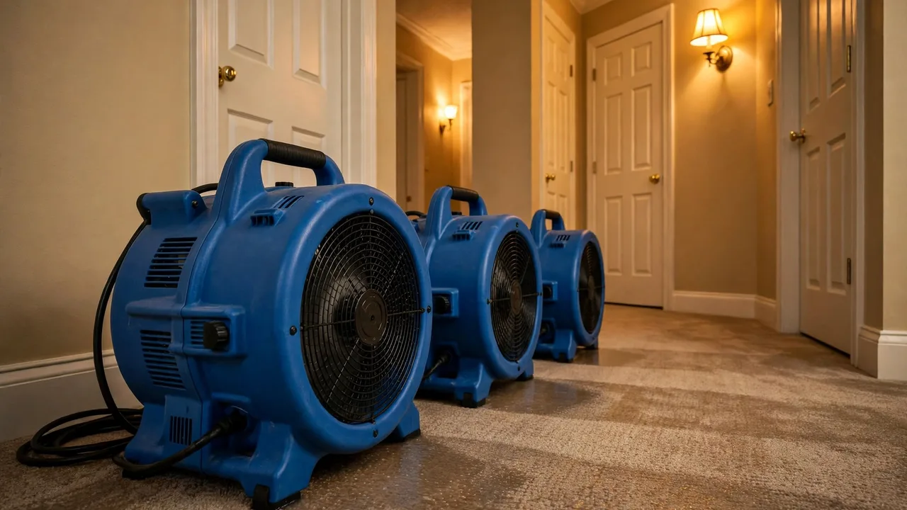 Water damage restoration in Kissimmee, FL - emergency water extraction in progress