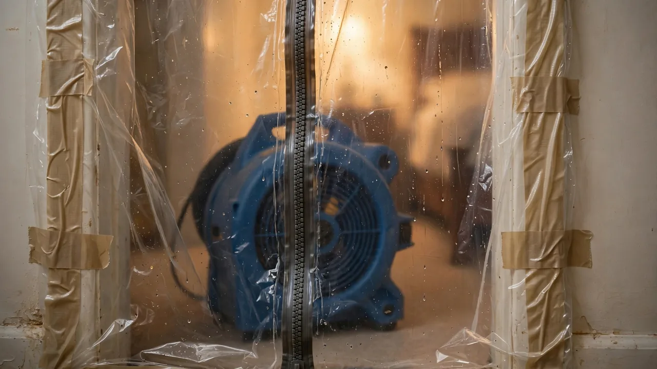 Water damage restoration in League City, TX - moisture meter inspection of a water-damaged wall