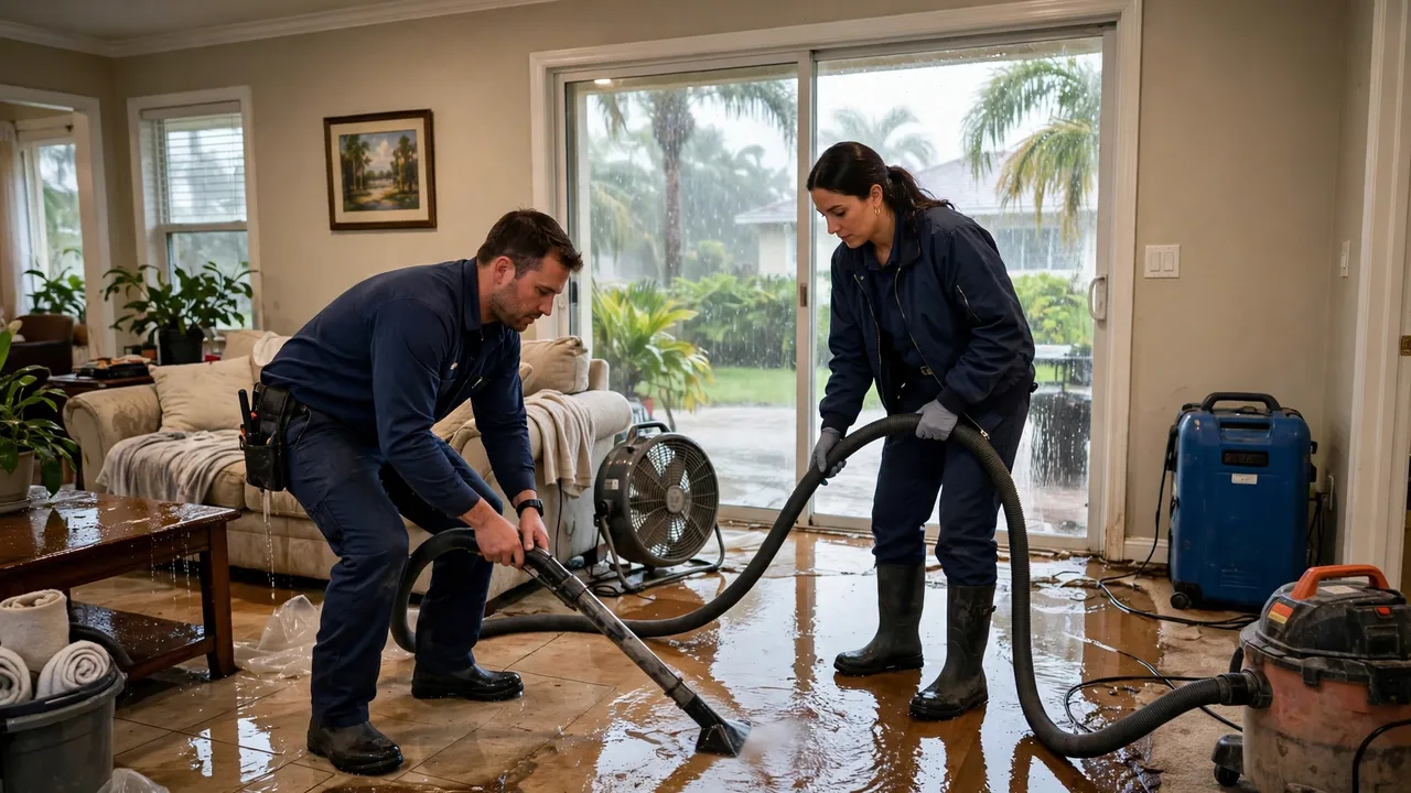 Water damage restoration in Palm Bay, FL